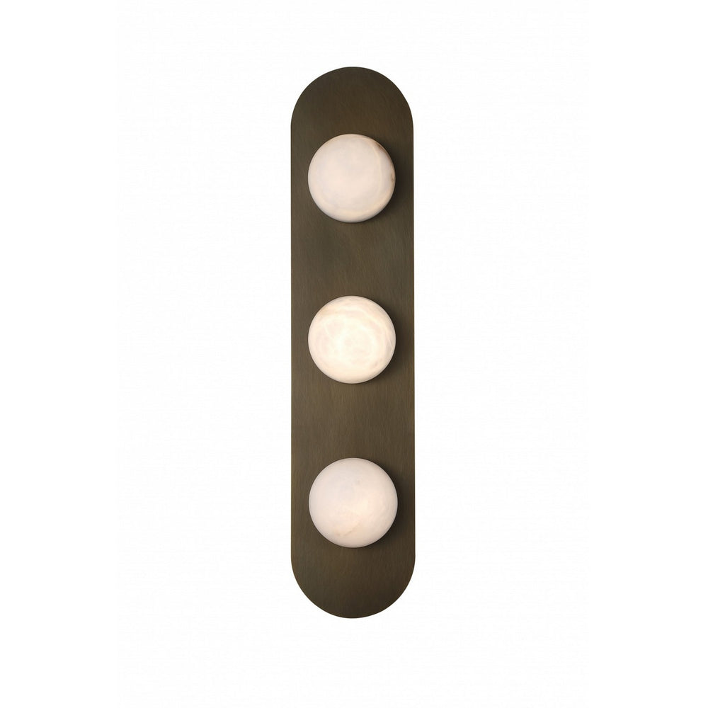 Avenue Lighting - LED Wall Sconce - Sedona - Alabaster / Aged Brass- Union Lighting Luminaires Decor