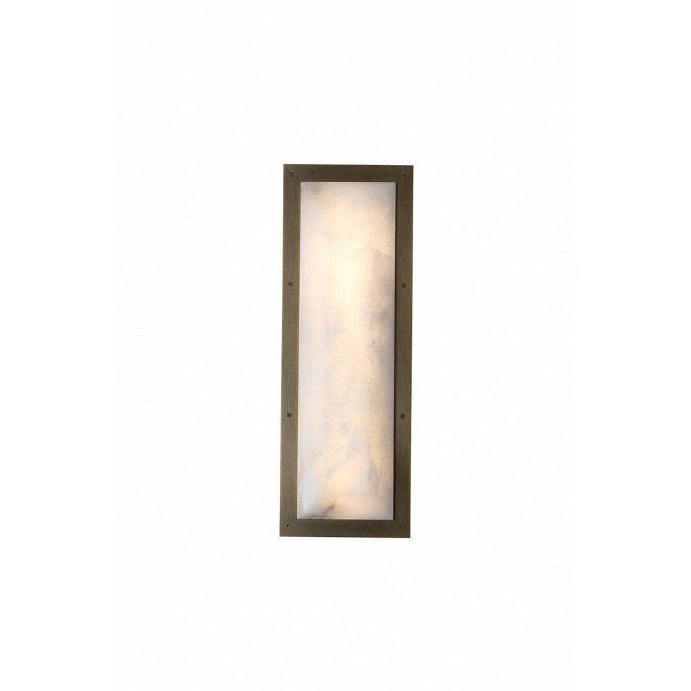 Avenue Lighting - One Light Wall Sconce - Sedona - Alabster / Aged Brass- Union Lighting Luminaires Decor