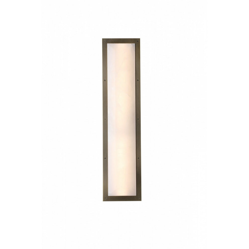 Avenue Lighting - LED Wall Sconce - Sedona - Alabaster / Aged Brass- Union Lighting Luminaires Decor