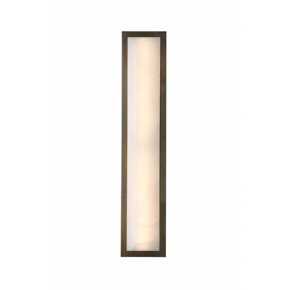Avenue Lighting - LED Wall Sconce - Sedona - Alabaster / Aged Brass- Union Lighting Luminaires Decor