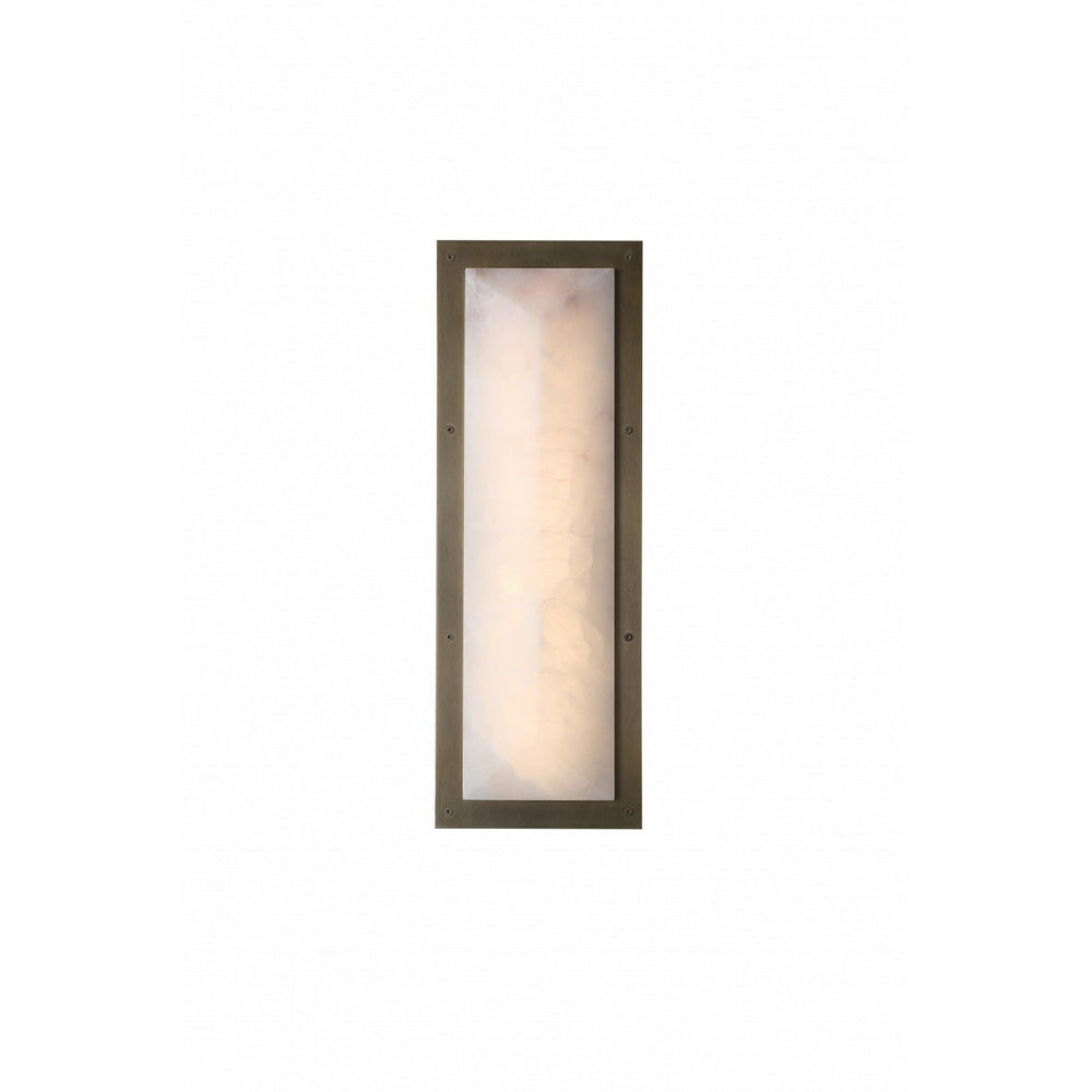 Avenue Lighting - LED Wall Sconce - Sedona - Alabaster / Aged Brass- Union Lighting Luminaires Decor