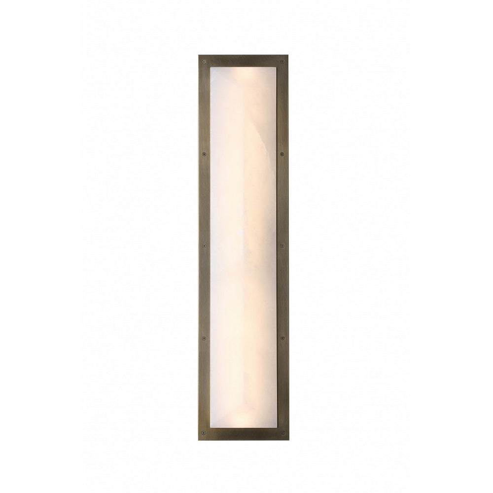 Avenue Lighting - LED Wall Sconce - Sedona - Alabaster / Aged Brass- Union Lighting Luminaires Decor