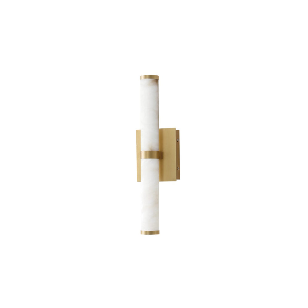 ET2 - LED Bath Vanity - Aragon - White Alabaster / Gold- Union Lighting Luminaires Decor