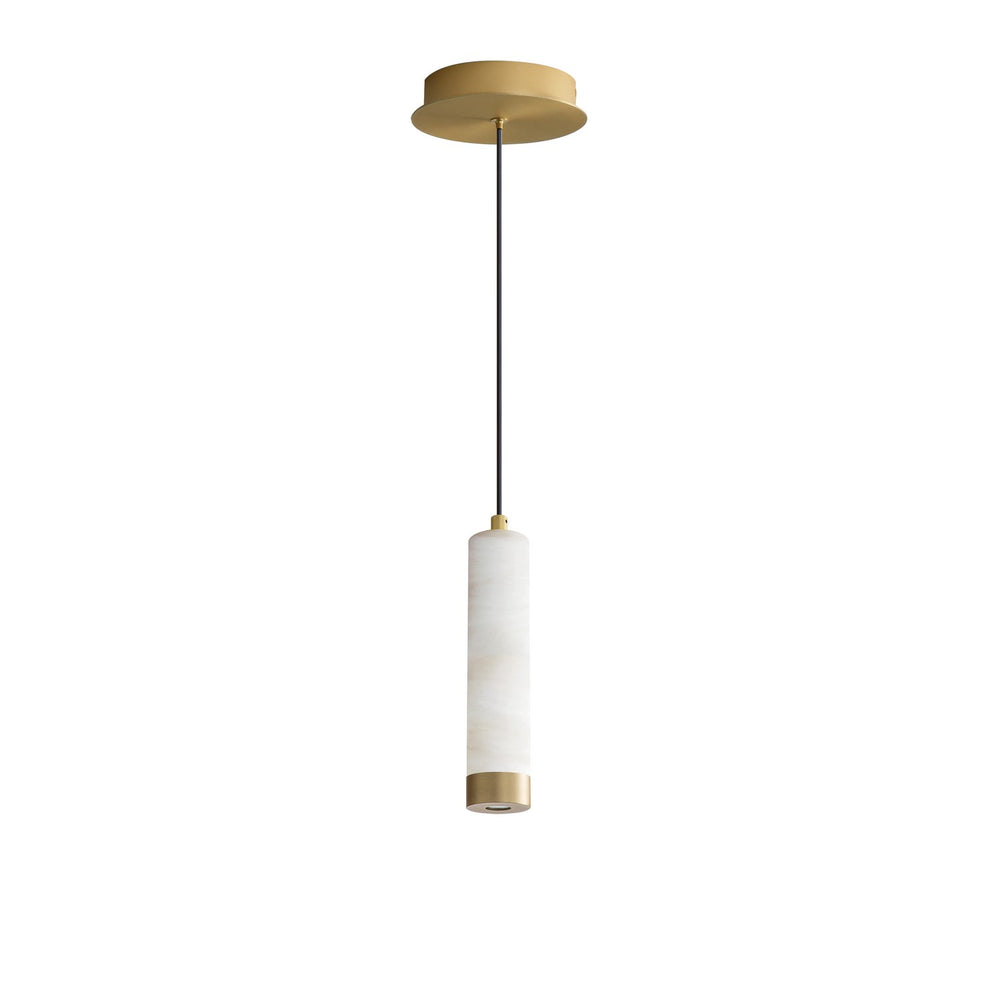 ET2 - LED Pendant - Aragon - White Alabaster / Gold- Union Lighting Luminaires Decor