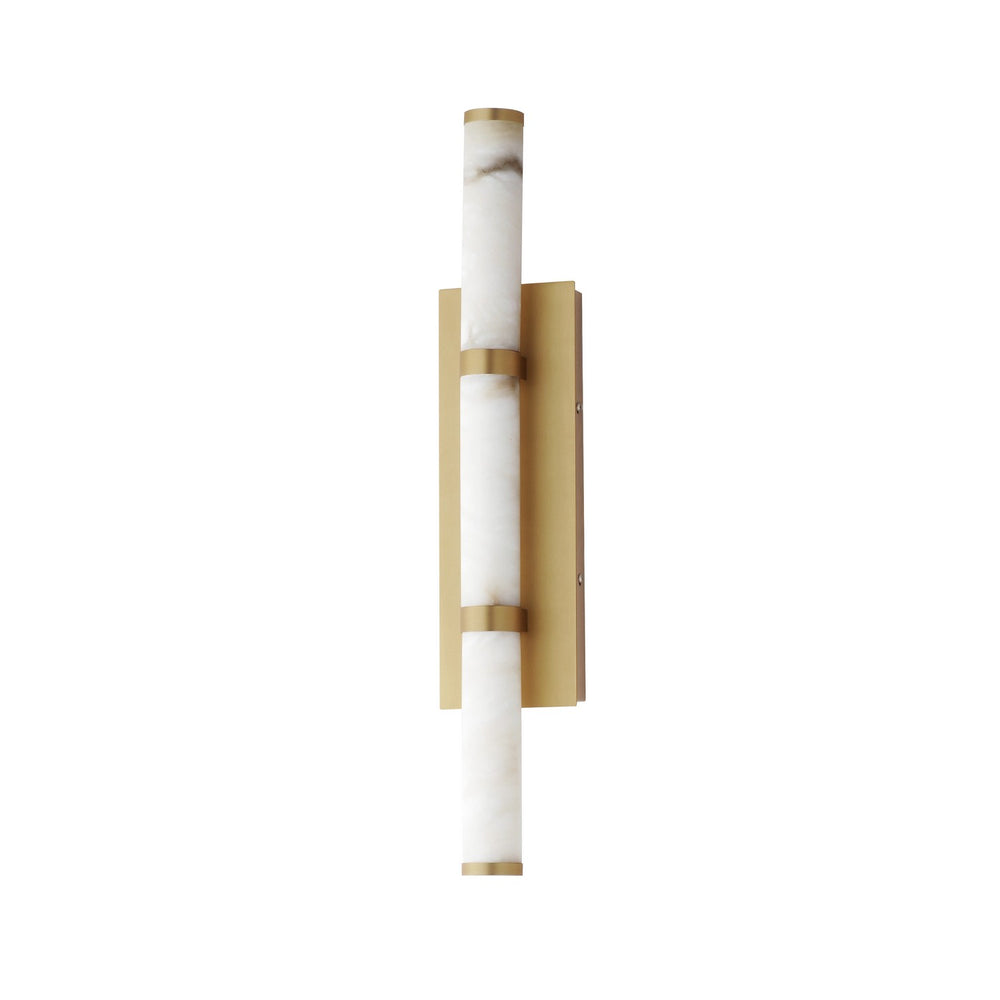 ET2 - LED Bath Vanity - Aragon - White Alabaster / Gold- Union Lighting Luminaires Decor