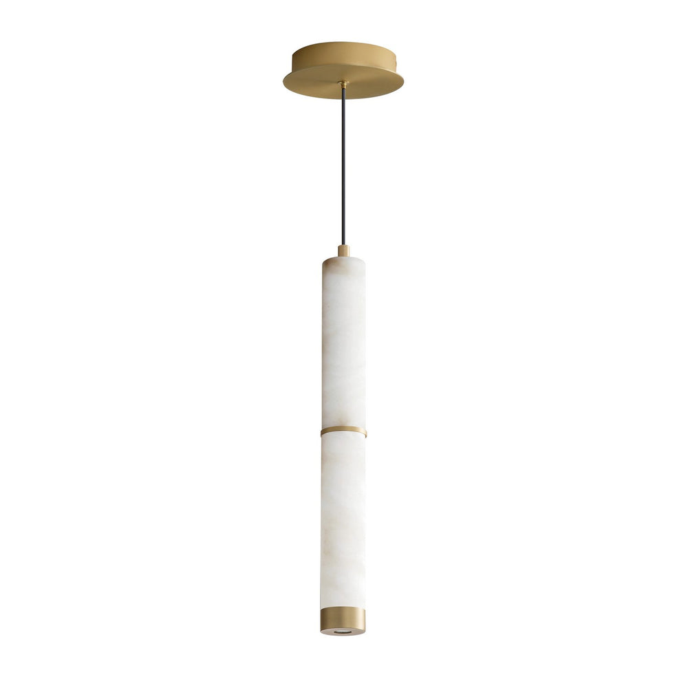 ET2 - LED Pendant - Aragon - White Alabaster / Gold- Union Lighting Luminaires Decor