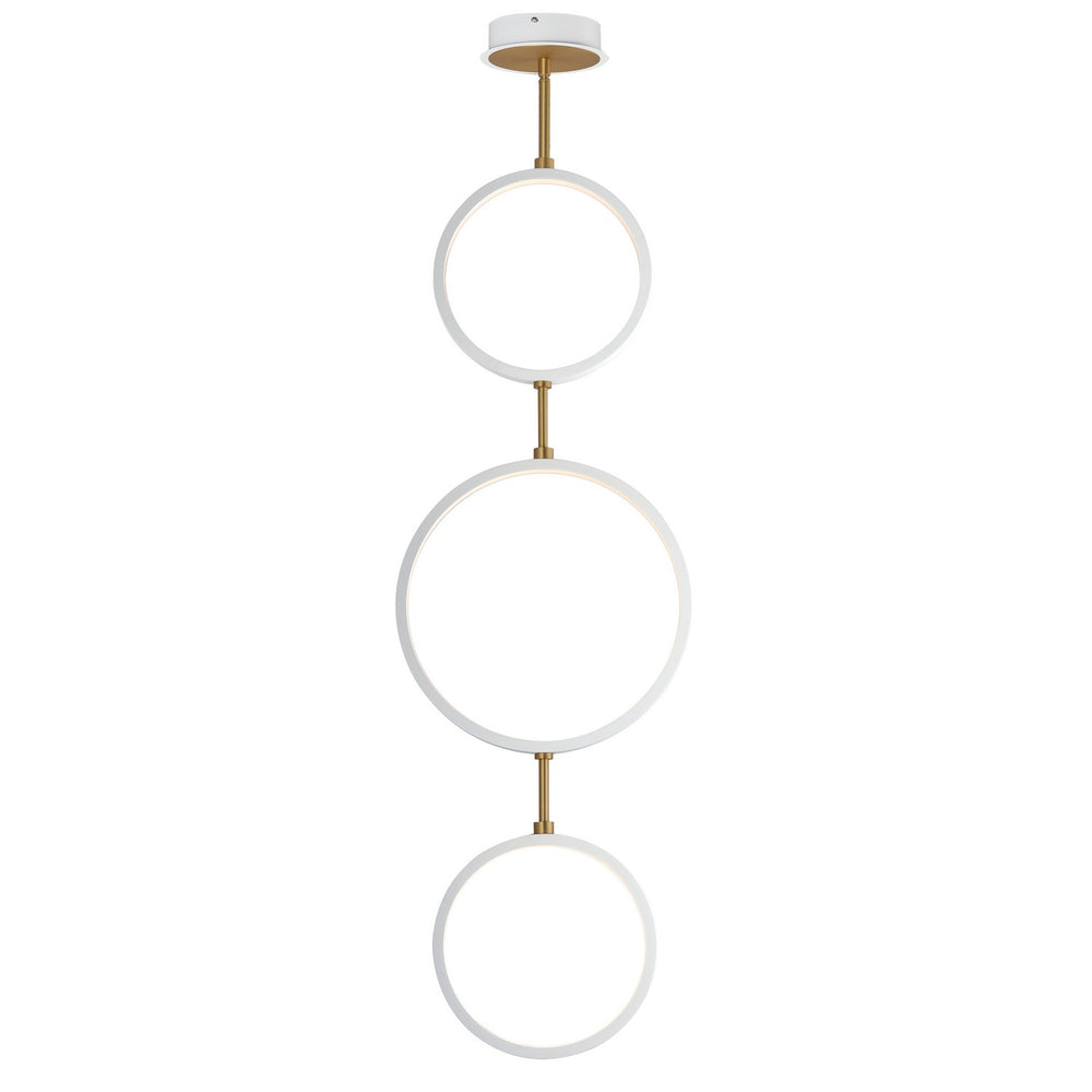 ET2 - LED Pendant - Hoopla - White/Gold- Union Lighting Luminaires Decor