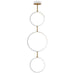ET2 - LED Pendant - Hoopla - White/Gold- Union Lighting Luminaires Decor