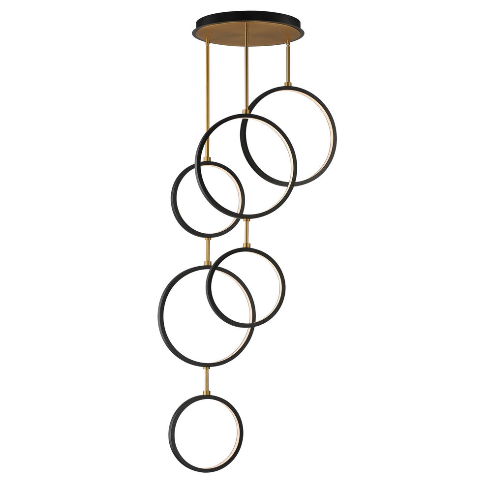 ET2 - LED Pendant - Hoopla - Black / Gold- Union Lighting Luminaires Decor