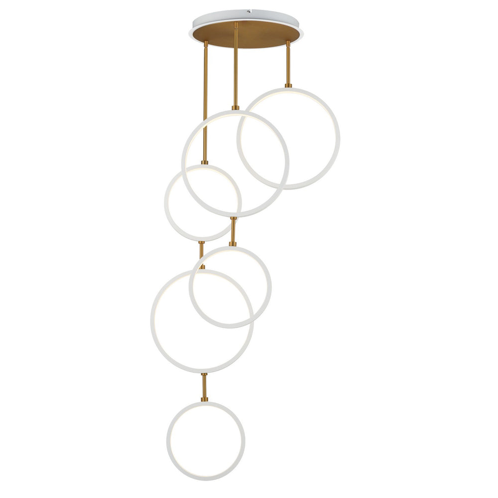ET2 - LED Pendant - Hoopla - White/Gold- Union Lighting Luminaires Decor