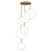 ET2 - LED Pendant - Hoopla - White/Gold- Union Lighting Luminaires Decor