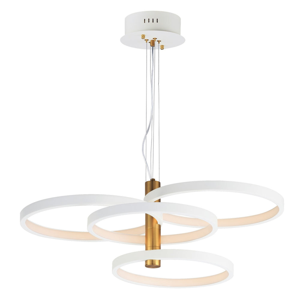 ET2 - LED Pendant - Hoopla - White/Gold- Union Lighting Luminaires Decor
