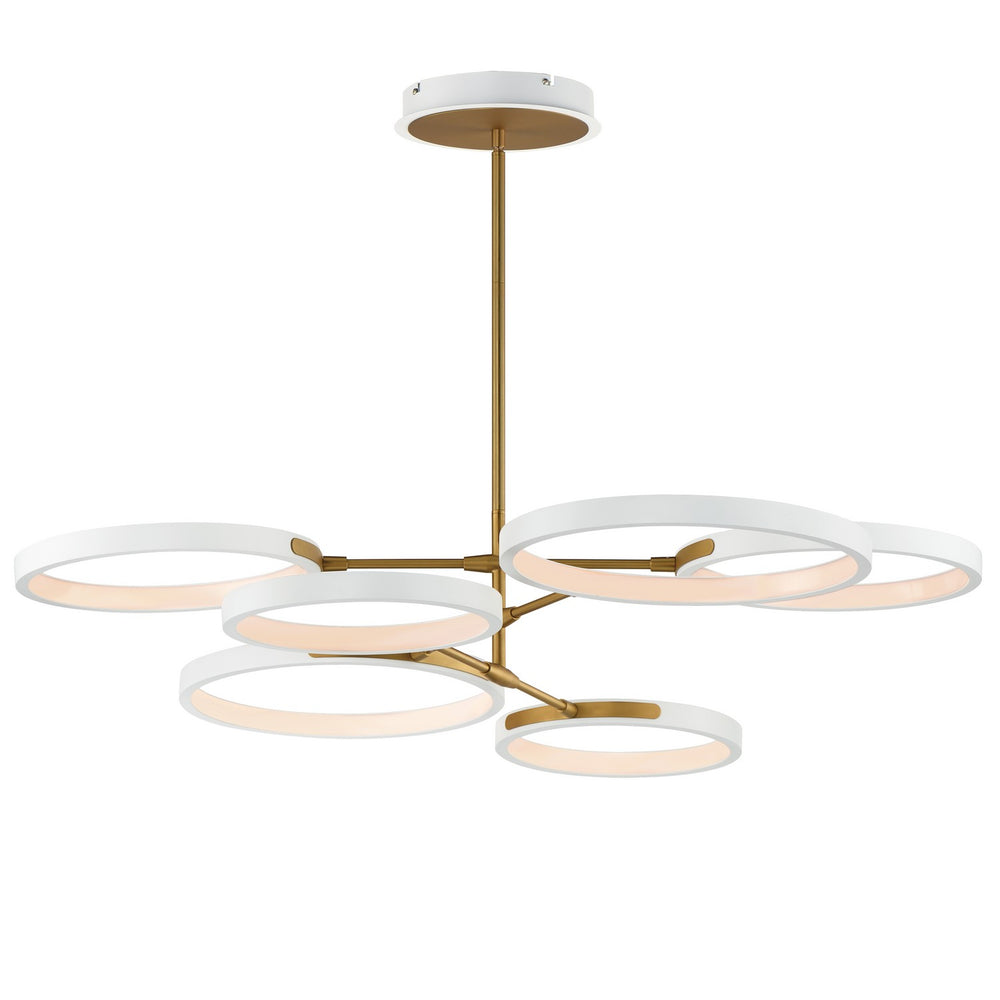 ET2 - LED Pendant - Hoopla - White/Gold- Union Lighting Luminaires Decor