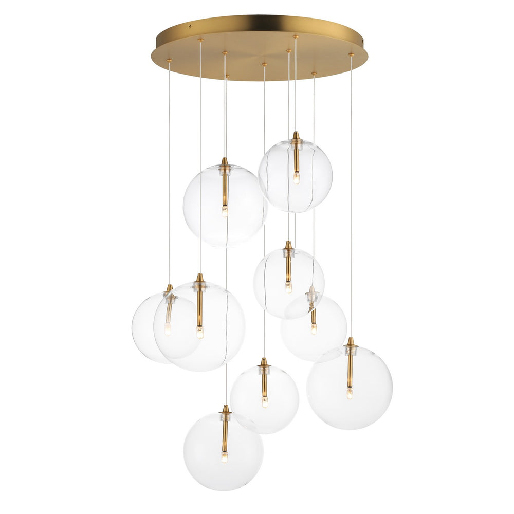ET2 - LED Pendant - Global - Natural Aged Brass- Union Lighting Luminaires Decor