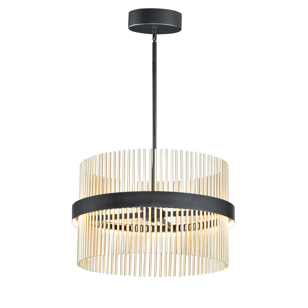 ET2 - LED Pendant - Chimes 5CCT - Black / Satin Brass- Union Lighting Luminaires Decor