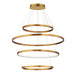 ET2 - LED Pendant - Groove 5CCT - Gold- Union Lighting Luminaires Decor