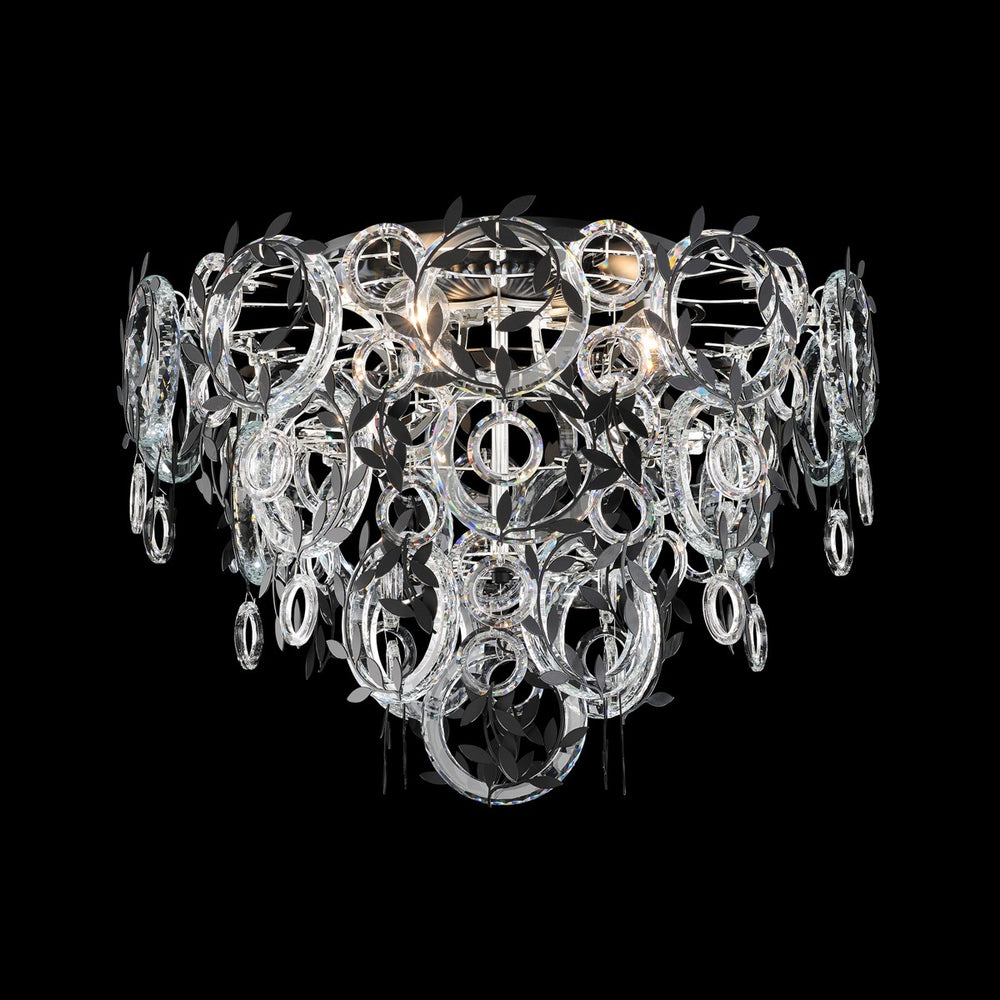 Schonbek - Three Light Flush Mount - Concetta - Black- Union Lighting Luminaires Decor