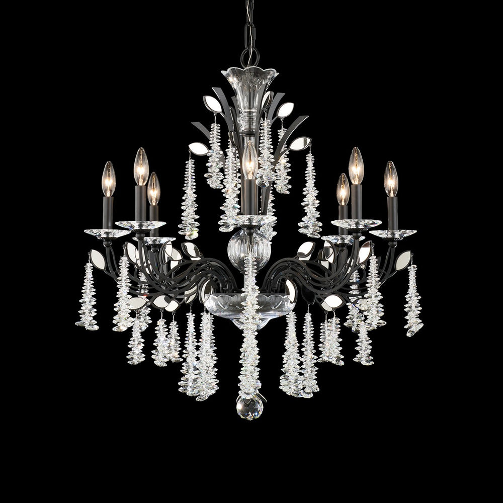 Schonbek - Eight Light Chandelier - MacLyn - Black- Union Lighting Luminaires Decor