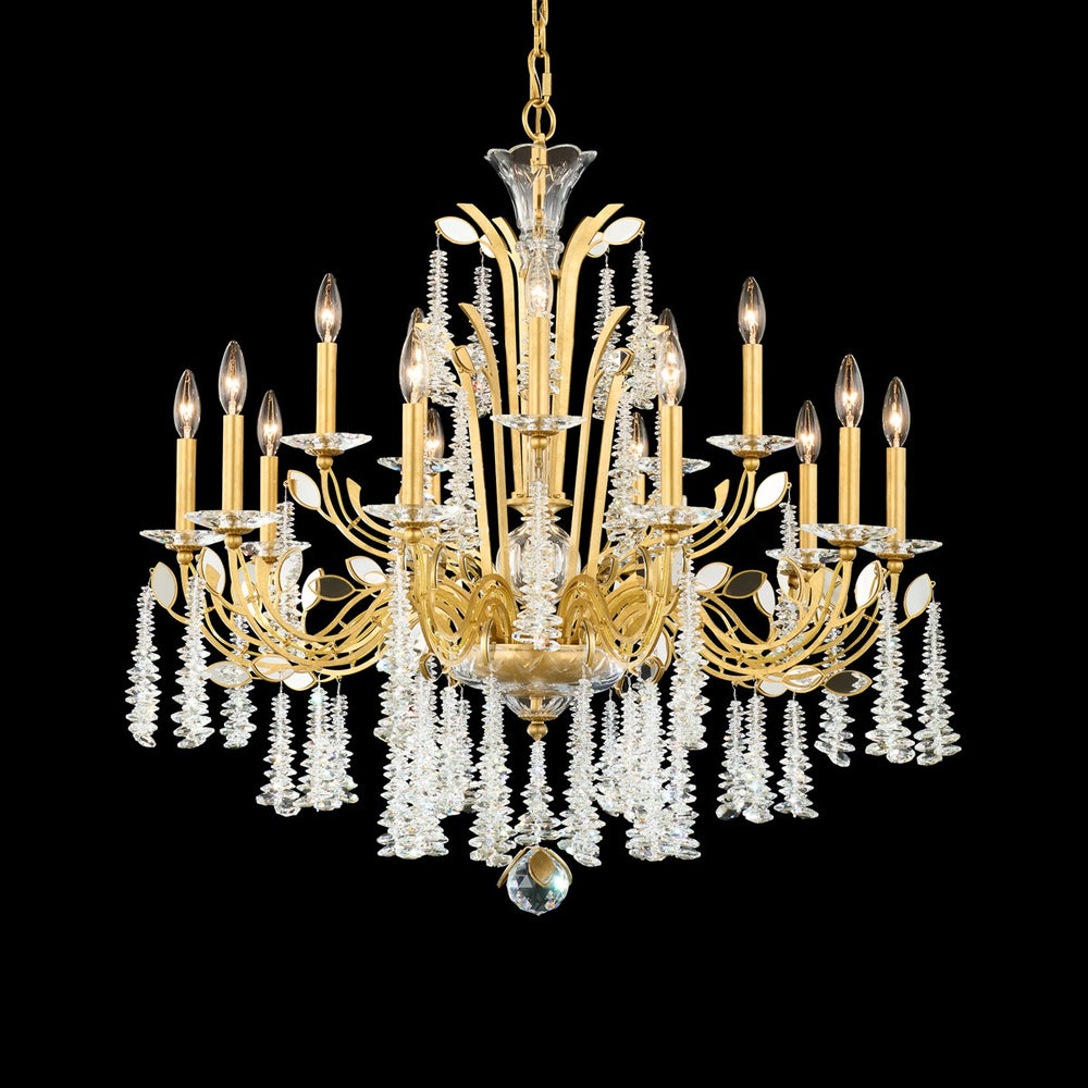 Schonbek - 15 Light Chandelier - MacLyn - French Gold- Union Lighting Luminaires Decor