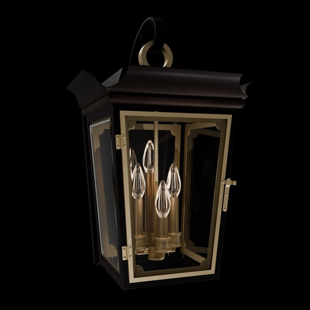 Schonbek - Four Light Outdoor Wall Mount - Ausable - Black- Union Lighting Luminaires Decor