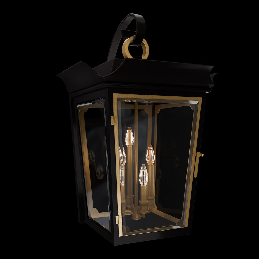 Schonbek - Four Light Outdoor Wall Mount - Ausable - Black- Union Lighting Luminaires Decor