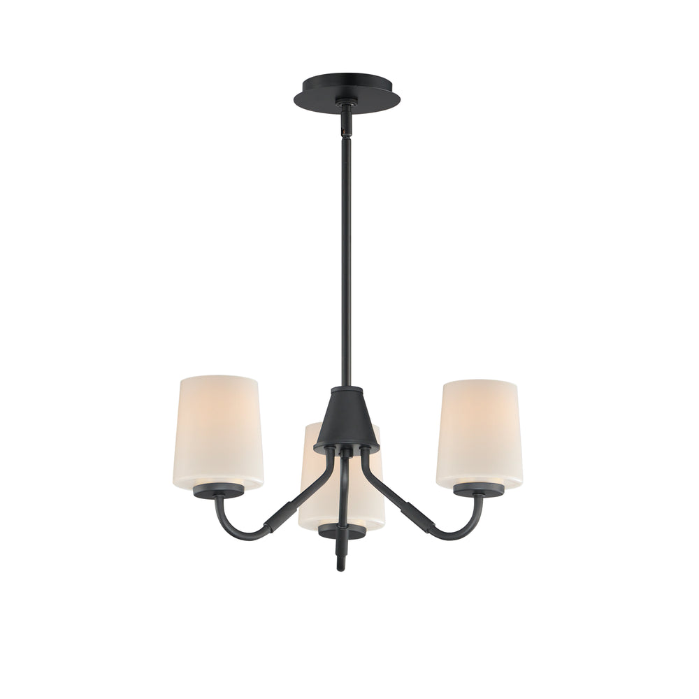 Maxim - Three Light Chandelier - Durham - Black- Union Lighting Luminaires Decor