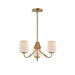Maxim - Three Light Chandelier - Durham - Natural Aged Brass- Union Lighting Luminaires Decor