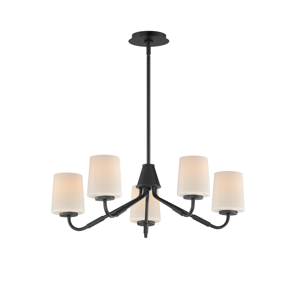 Maxim - Five Light Chandelier - Durham - Black- Union Lighting Luminaires Decor