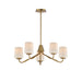 Maxim - Five Light Chandelier - Durham - Natural Aged Brass- Union Lighting Luminaires Decor