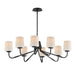 Maxim - Eight Light Chandelier - Durham - Black- Union Lighting Luminaires Decor