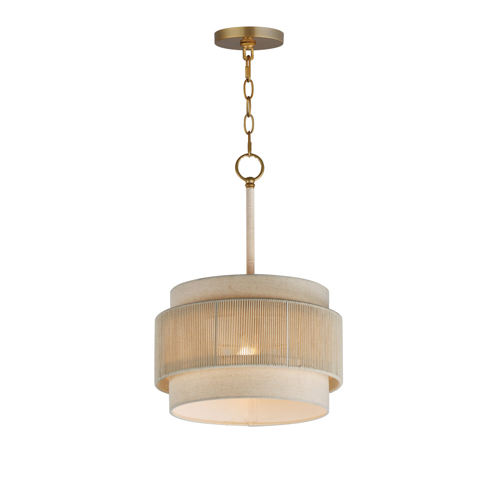 Maxim - One Light Pendant - Seacliff - Natural Aged Brass- Union Lighting Luminaires Decor
