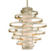 Corbett Lighting Canada - Four Light Chandelier - Vertigo - Modern Silver Leaf- Union Lighting Luminaires Decor