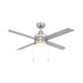W.A.C. Canada - LED Flush Mount Ceiling Fan - Quade - Brushed Nickel- Union Lighting Luminaires Decor