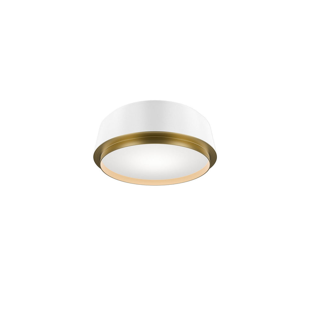 W.A.C. Canada - LED Flush Mount - Salvo - White/Aged Brass- Union Lighting Luminaires Decor