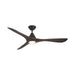 Modern Forms Fans Canada - 60" Ceiling Fan - Carve - Matte Black/Dark Walnut- Union Lighting Luminaires Decor