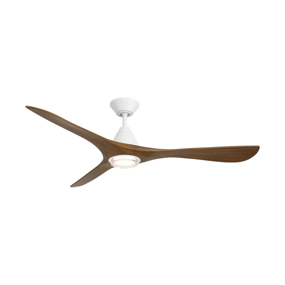 Modern Forms Fans Canada - 60" Ceiling Fan - Carve - Matte White/Distressed Koa- Union Lighting Luminaires Decor