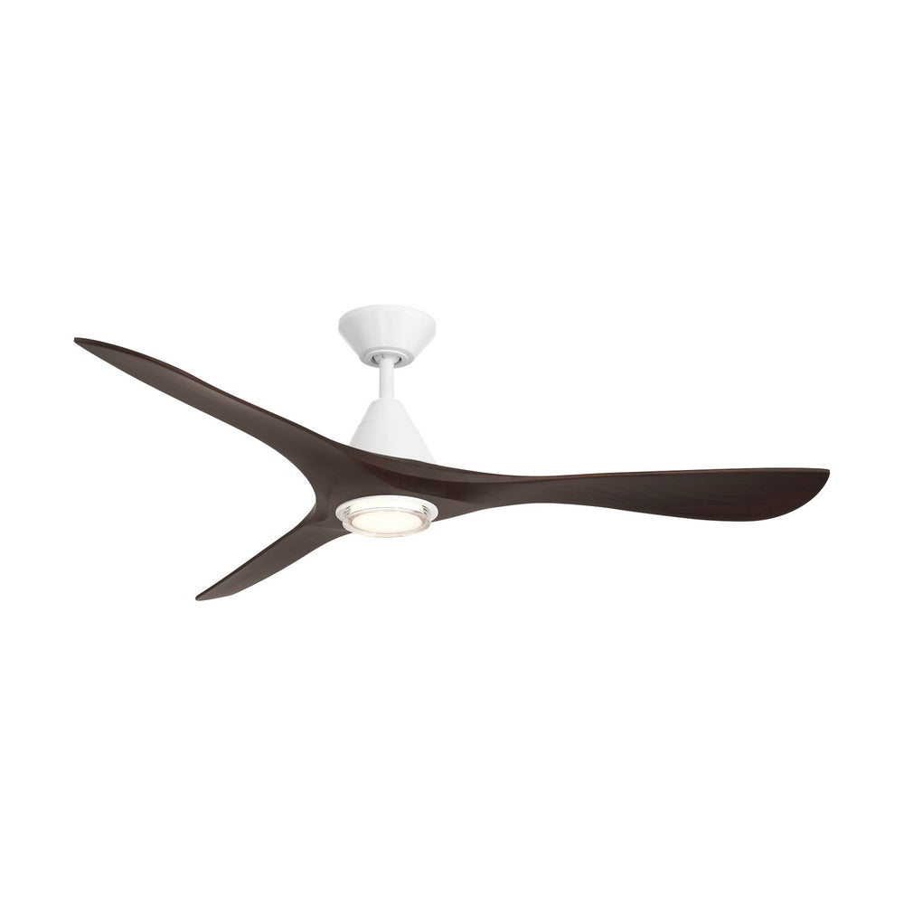 Modern Forms Fans Canada - 60" Ceiling Fan - Carve - Matte White/Dark Walnut- Union Lighting Luminaires Decor