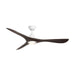 Modern Forms Fans Canada - 60" Ceiling Fan - Carve - Matte White/Dark Walnut- Union Lighting Luminaires Decor