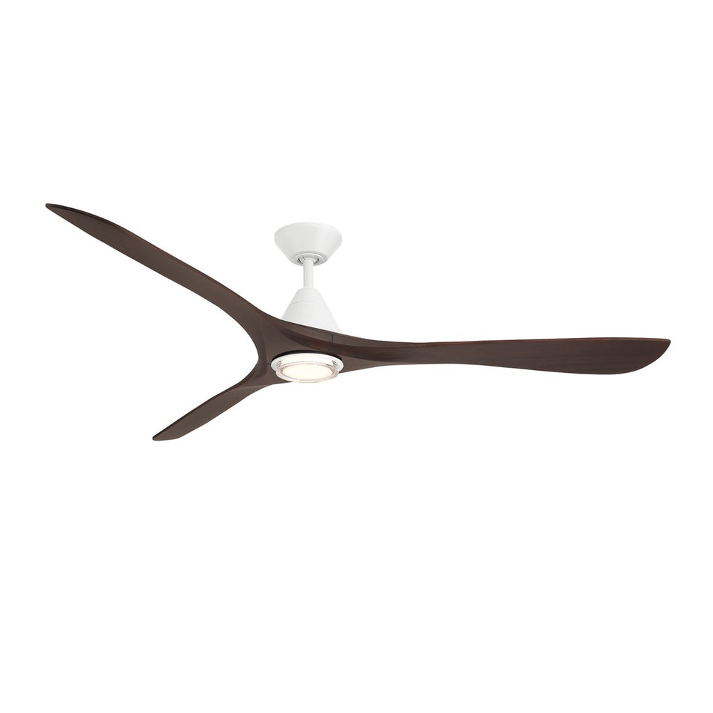 Modern Forms Fans Canada - 72" Ceiling Fan - Carve - Matte White/Dark Walnut- Union Lighting Luminaires Decor