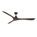 Modern Forms Fans Canada - 72" Ceiling Fan - Carve - Matte Black/Dark Walnut- Union Lighting Luminaires Decor
