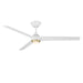 Modern Forms Fans Canada - 52" Ceiling Fan - Pisces - Soft Brass/Matte White- Union Lighting Luminaires Decor