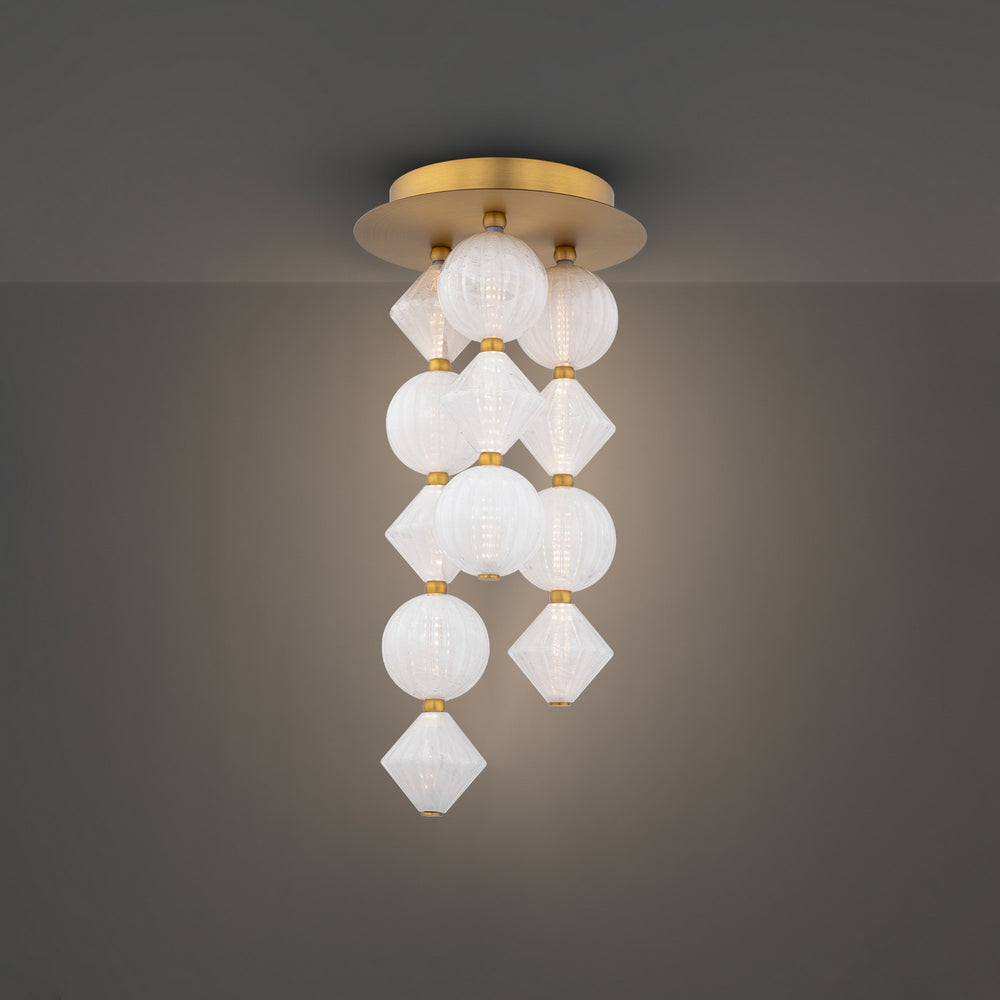 Modern Forms Canada - LED Flush Mount - Pearla - Aged Brass- Union Lighting Luminaires Decor
