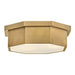 Hinkley Canada - LED Flush Mount - Facet - Heritage Brass- Union Lighting Luminaires Decor