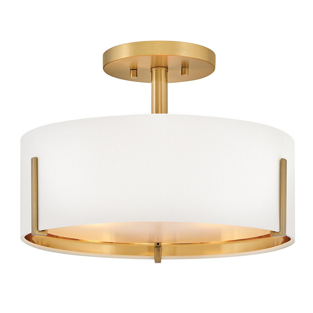 Hinkley Canada - LED Semi-Flush Mount - Halle - Lacquered Brass- Union Lighting Luminaires Decor