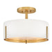 Hinkley Canada - LED Semi-Flush Mount - Halle - Lacquered Brass- Union Lighting Luminaires Decor