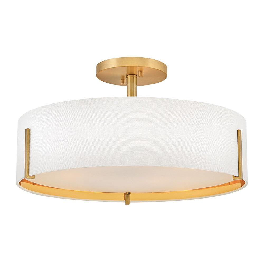 Hinkley Canada - LED Semi-Flush Mount - Halle - Lacquered Brass- Union Lighting Luminaires Decor