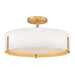 Hinkley Canada - LED Semi-Flush Mount - Halle - Lacquered Brass- Union Lighting Luminaires Decor