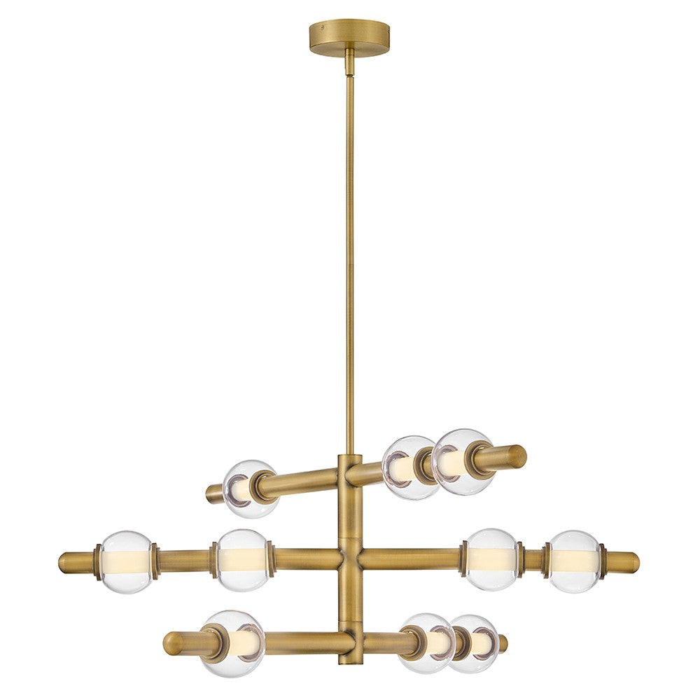 Hinkley Canada - LED Chandelier - Saxon - Lacquered Brass- Union Lighting Luminaires Decor