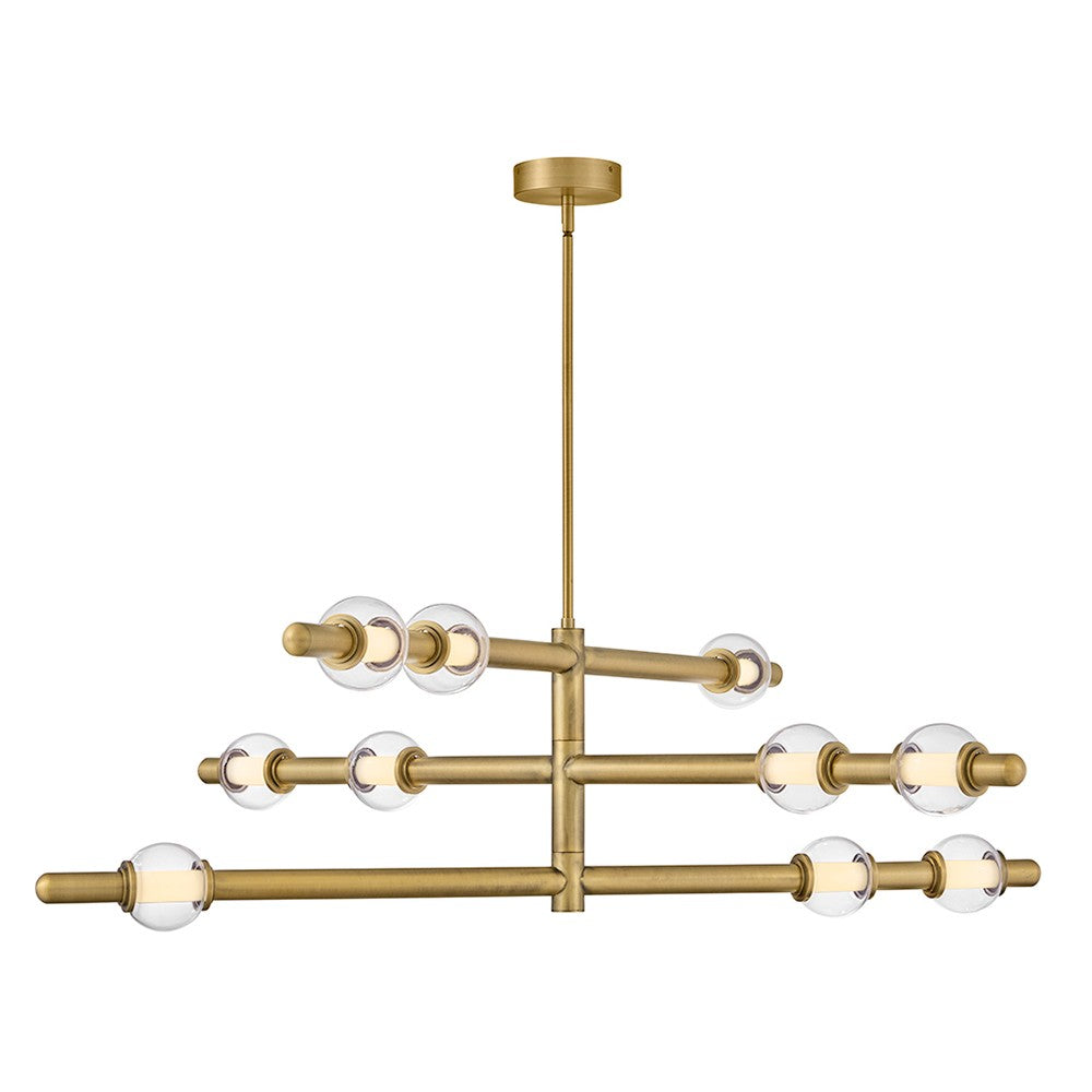 Hinkley Canada - LED Chandelier - Saxon - Lacquered Brass- Union Lighting Luminaires Decor