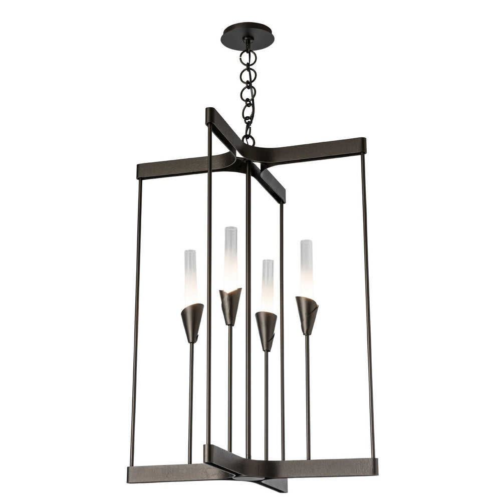 Hubbardton Forge - Four Light Chandelier - Lilium - Oil Rubbed Bronze- Union Lighting Luminaires Decor
